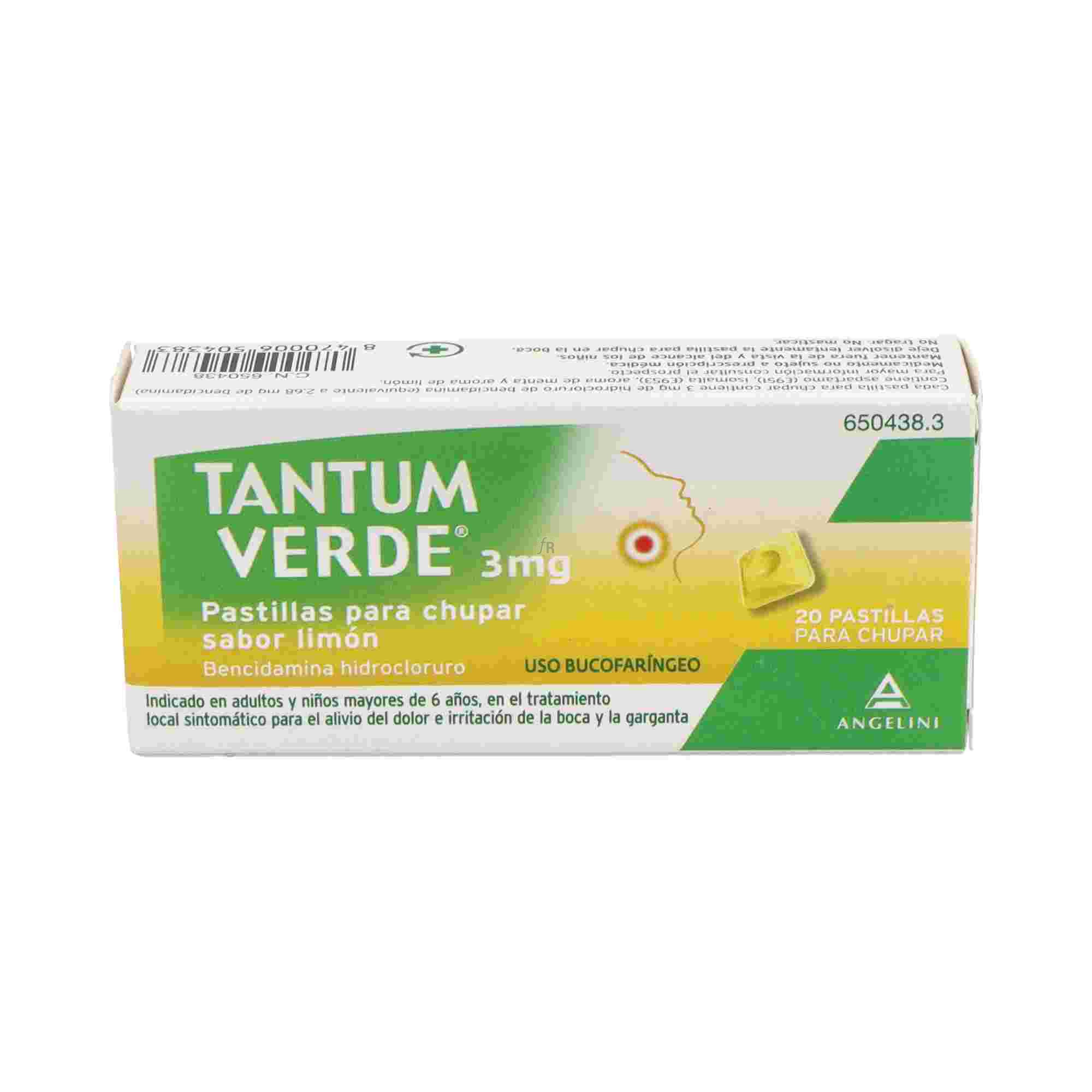 Tantum Verde (3 Mg 20 Pastillas Para Chupar Limon)