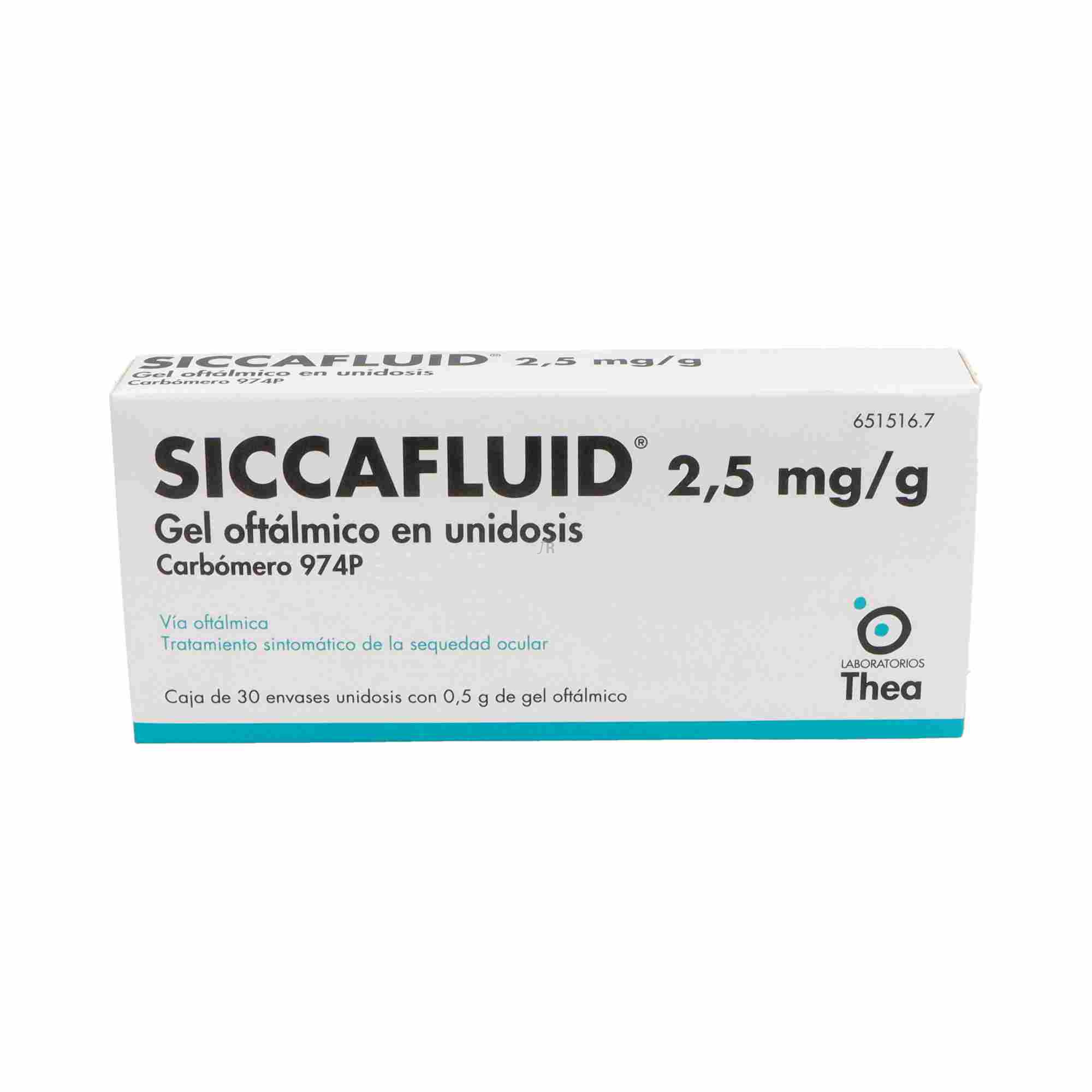 Siccafluid 2,5 Mg/G Gel Oftalmico 30 Monodosis 0,5 G