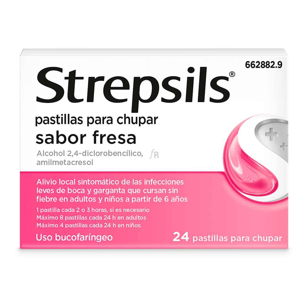 Strepsils (24 Pastillas Para Chupar Fresa)