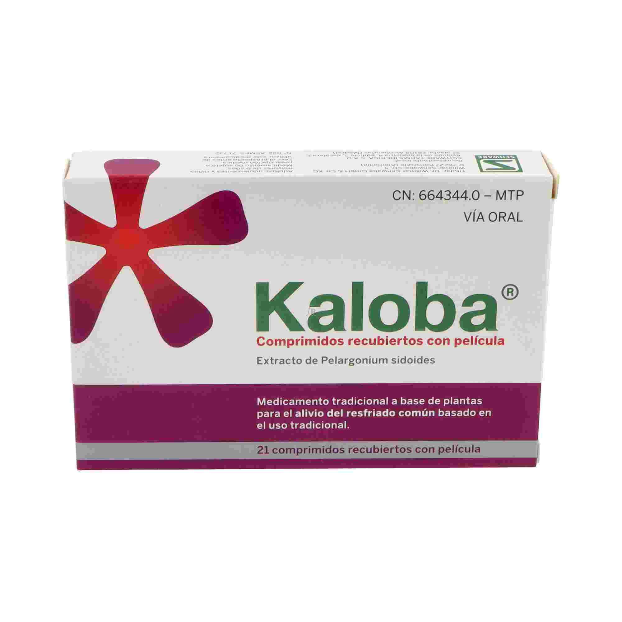 Kaloba (20 Mg 21 Comprimidos Recubiertos)