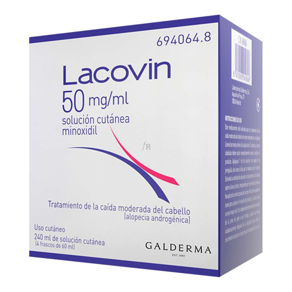 Lacovin (50 Mg/Ml Solucion Cutanea 4 Frascos 60 Ml)