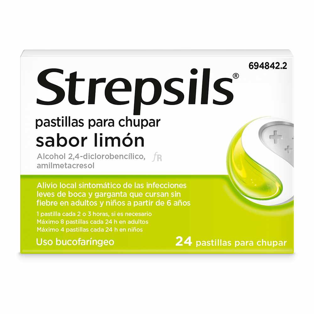 Strepsils (24 Pastillas Para Chupar Limón)