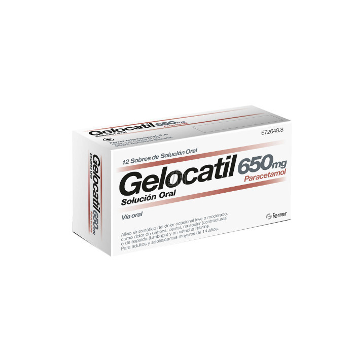 Gelocatil (650 Mg 12 Sobres Solucion Oral) - Ferrer