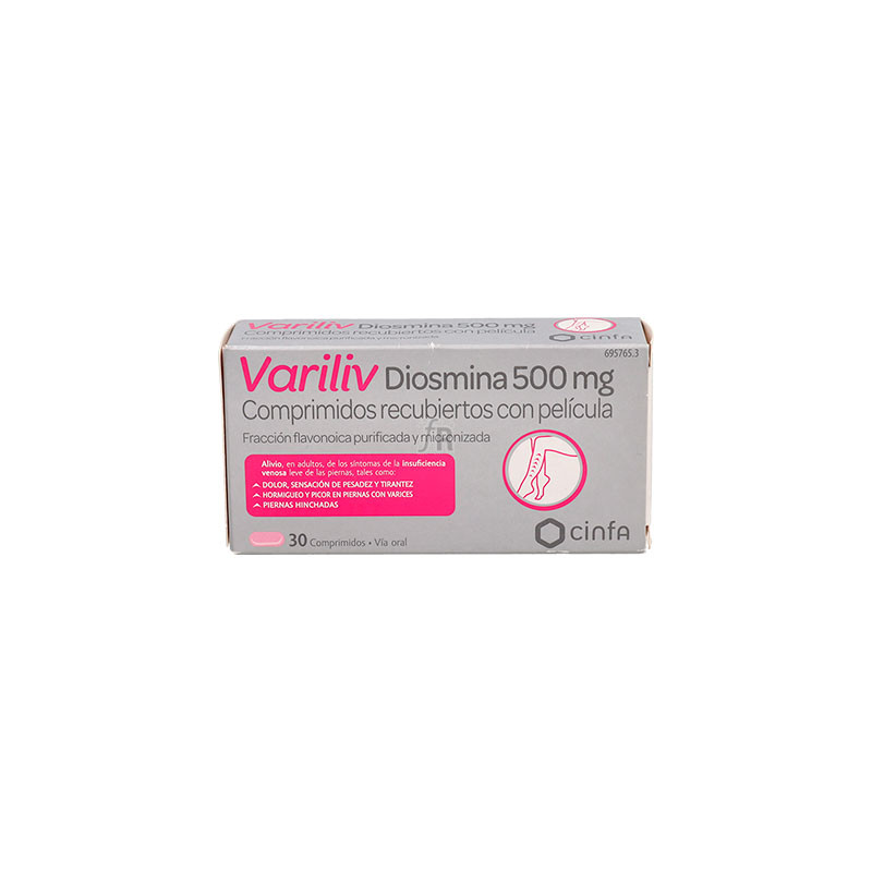 Variliv Diosmina 500 Mg Comprimidos Recubertos Con Pelicula