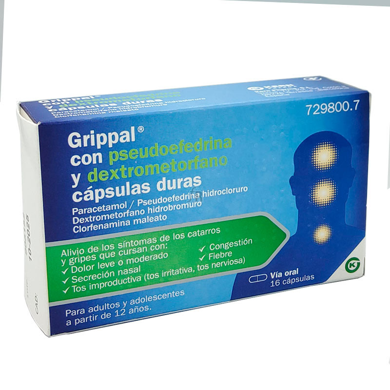 Grippal Con Pseudoefredrina Y Dextrometorfano Capsulas Duras