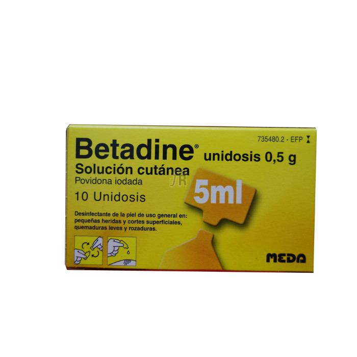 Betadine (10% Solucion Topica 10 Unidosis 5 Ml) - Meda