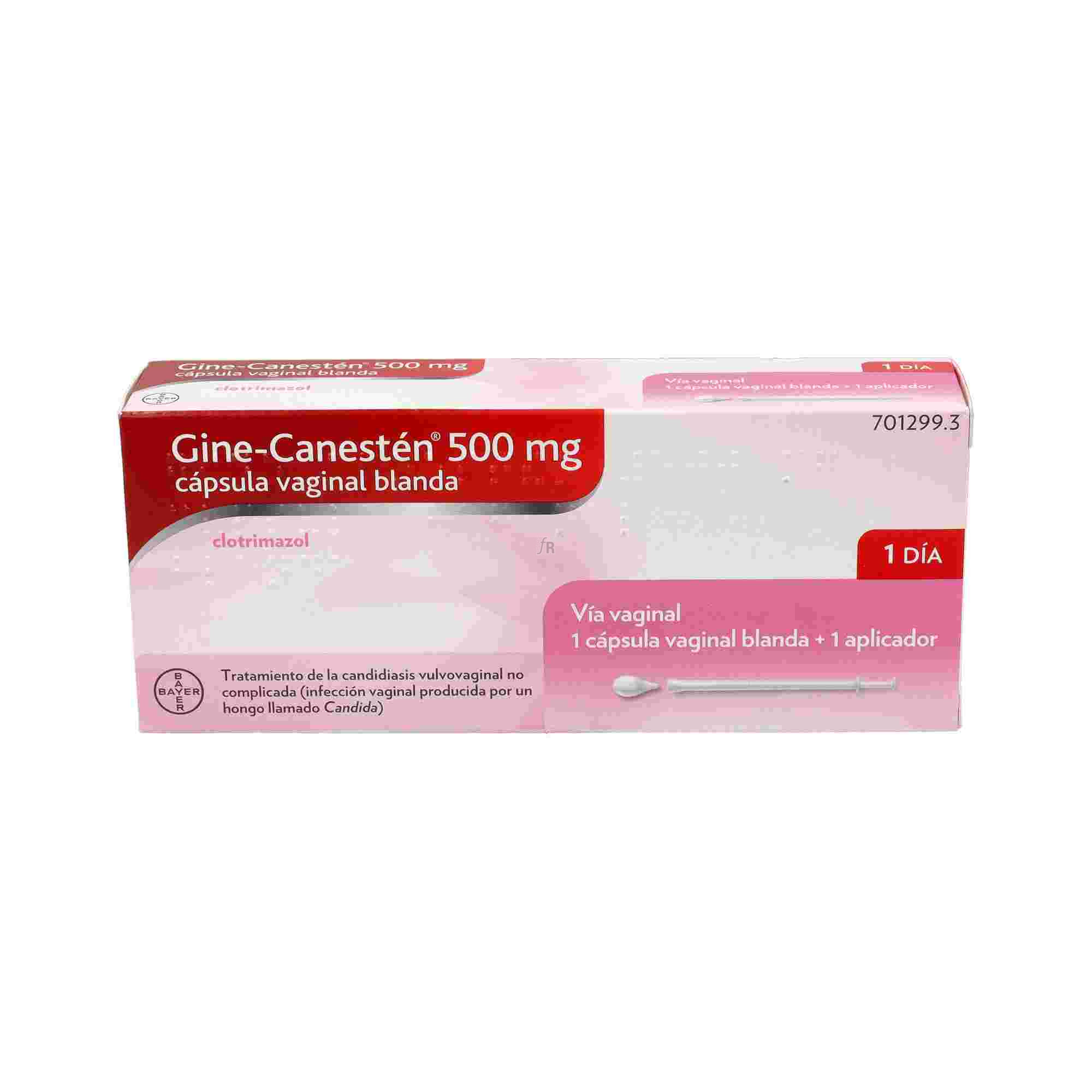 Gine Canesten (500 Mg 1 Capsula Vaginal Blanda (Con Aplicador)).