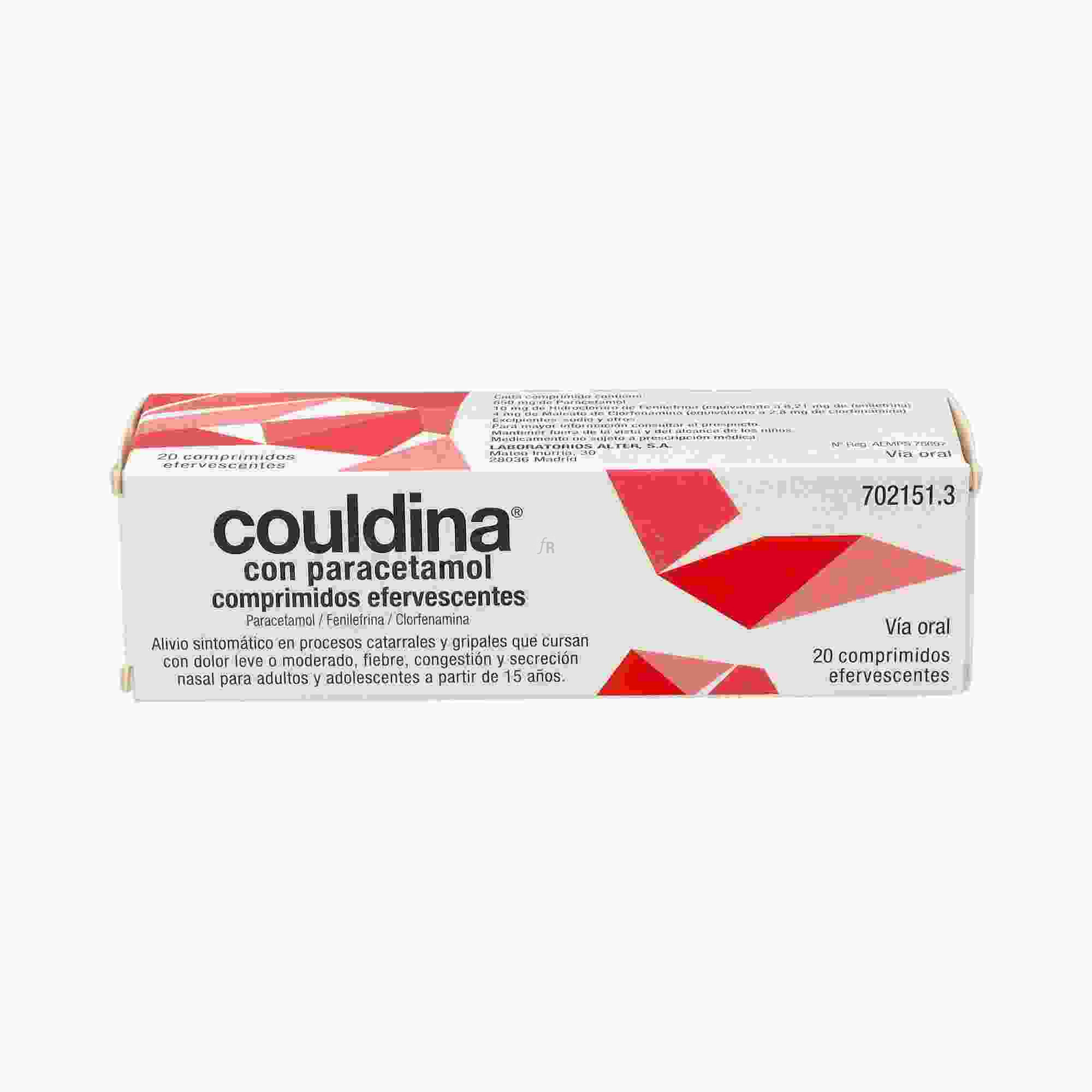Couldina Con Paracetamol (20 Comprimidos Efervescentes)