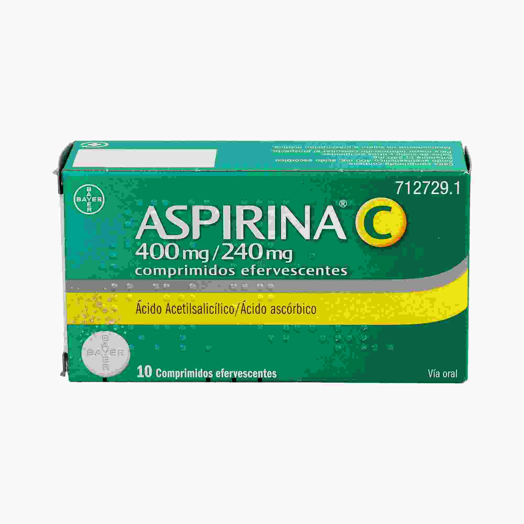 Aspirina C (400/240 Mg 10 Comprimidos Efervescentes)