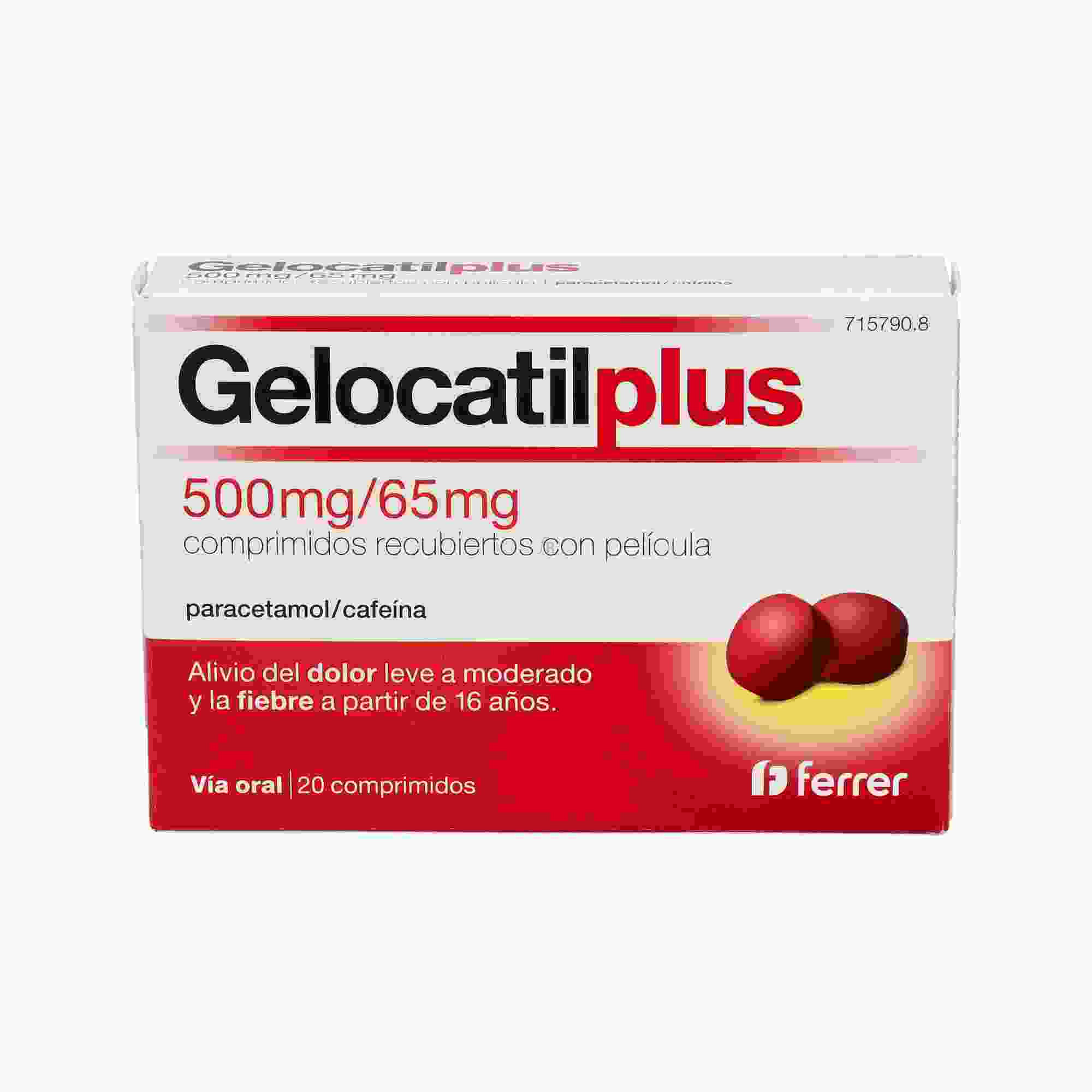 Gelocatil Plus 500 Mg/65 Mg Comprimidos Recubiertos Con Pelicula