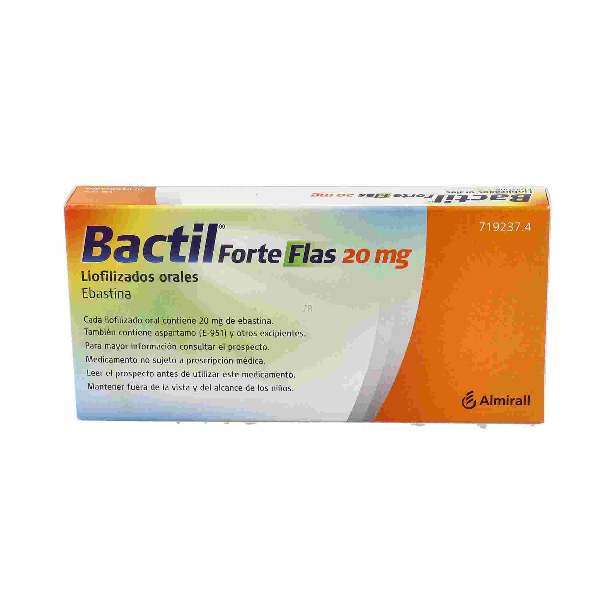 Bactil Forte Flas 20 Mg 10 Liofilizados Orales