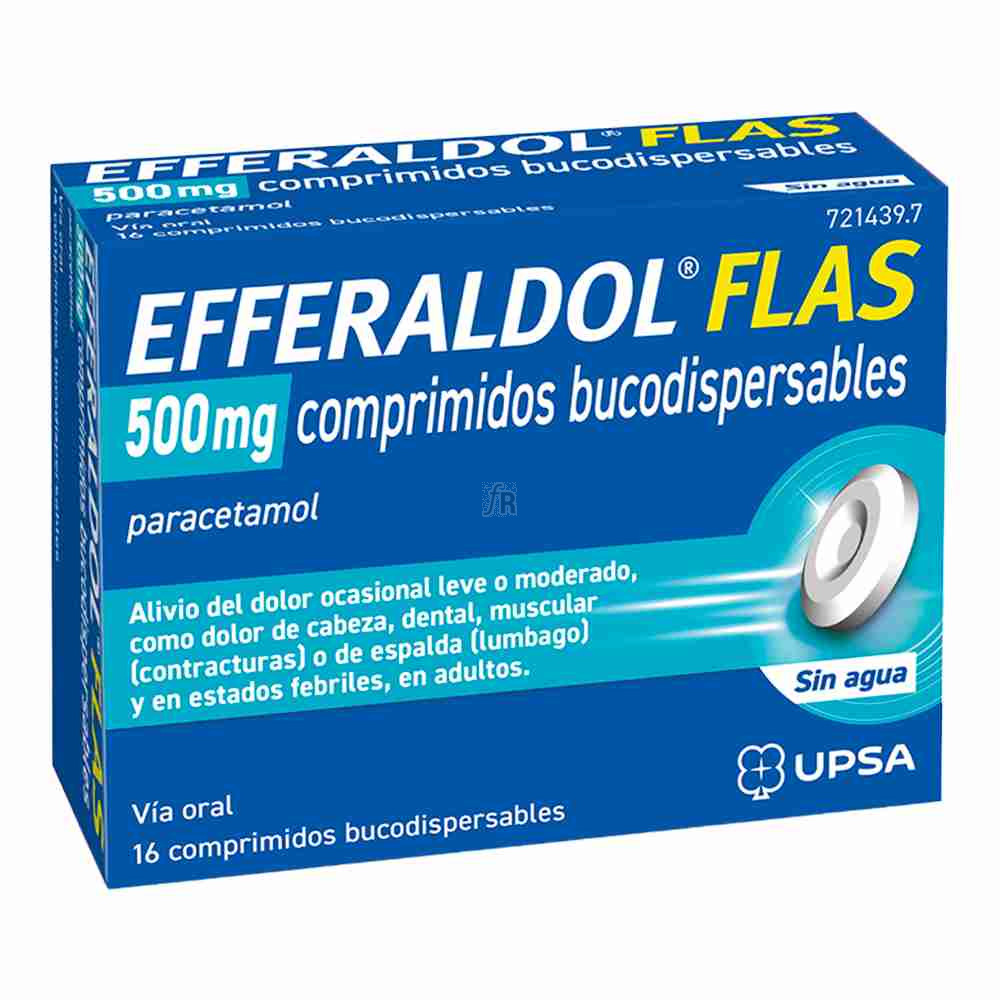 Efferaldol Flas 500 Mg 16 Comprimidos Bucodispersables