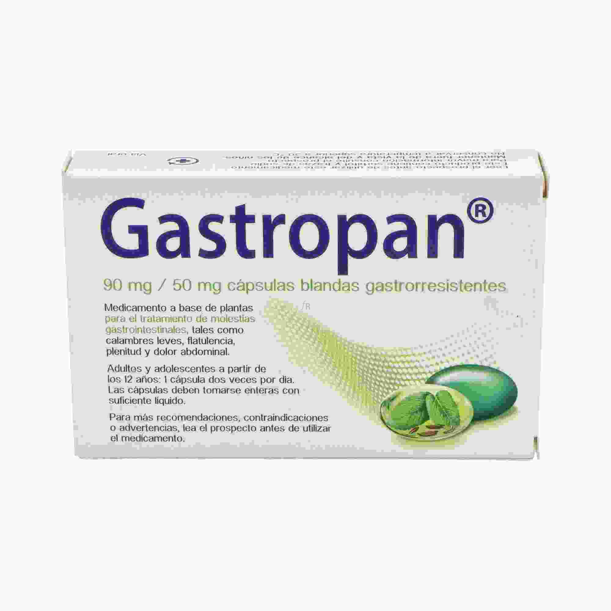 Gastropan 90 Mg/50 Mg 14 Capsulas Blandas Gastrorresistentes