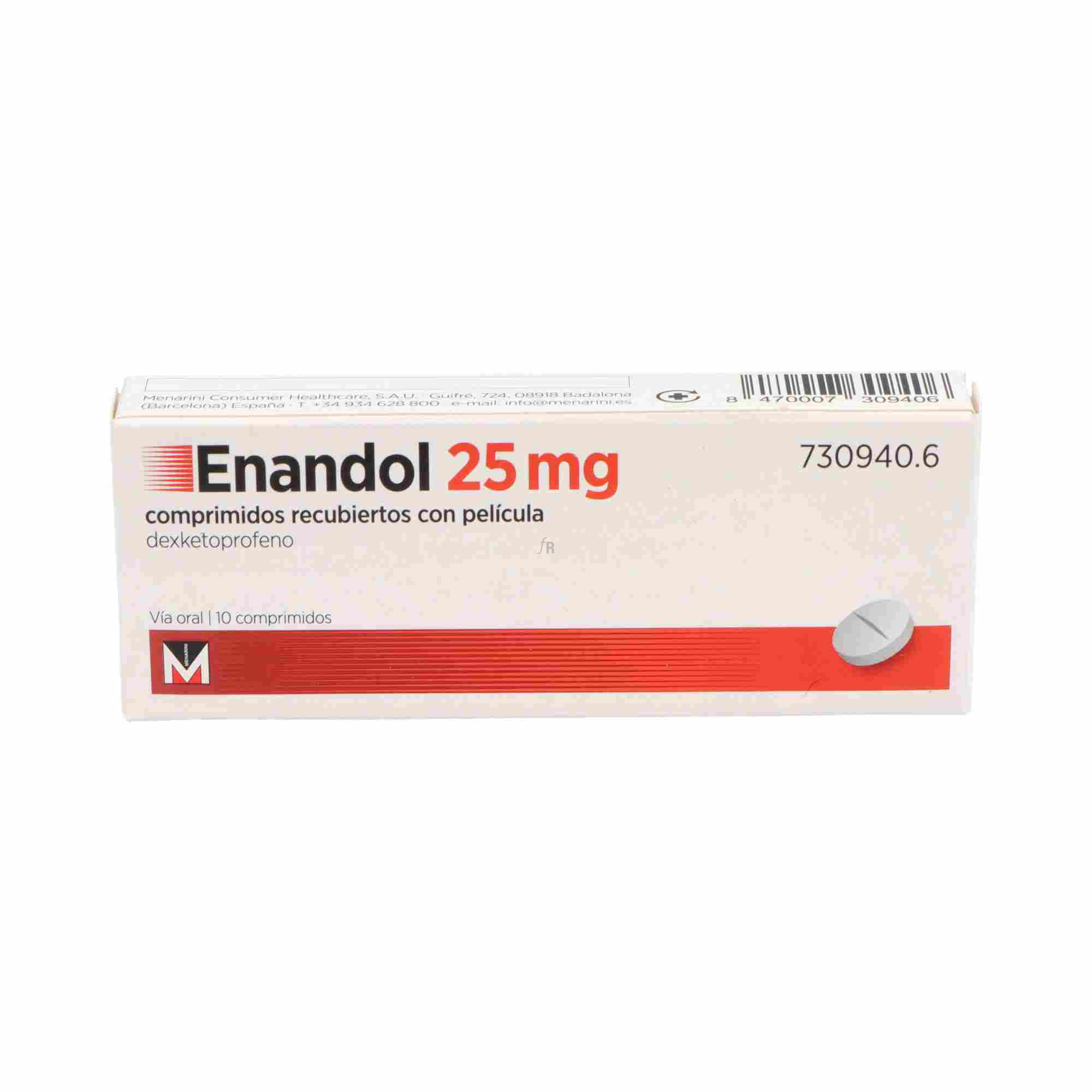 Enandol 25 Mg 10 Comprimidos Recubiertos