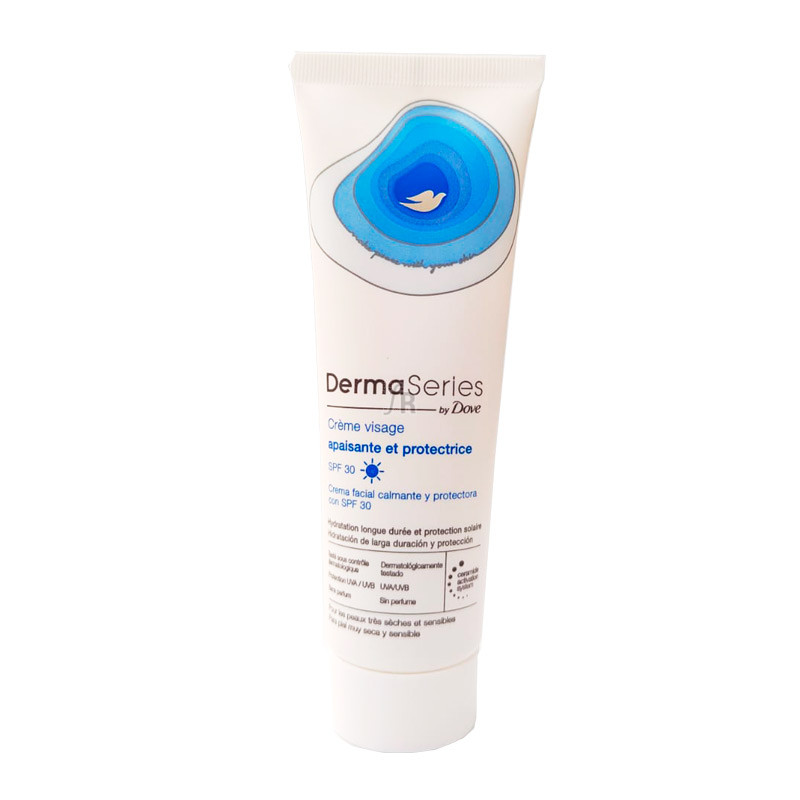 Dermaseries Crema Facial Calmante Y Protectora Con Spf 30 Tubo 50 Ml