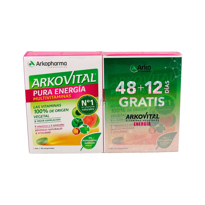 Arkovital Pura Energia Multivitaminico 2 Unidades 30 Comprimidos Pack