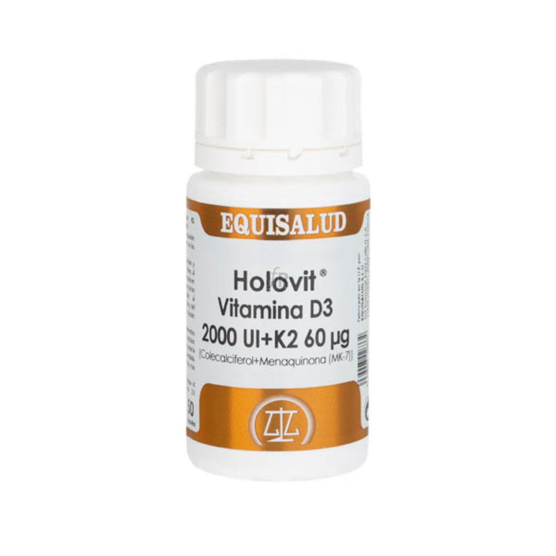 Equisalud Holovit Vitamina D3 2.000 Ui + K2 60 Mg 50 Cápsulas