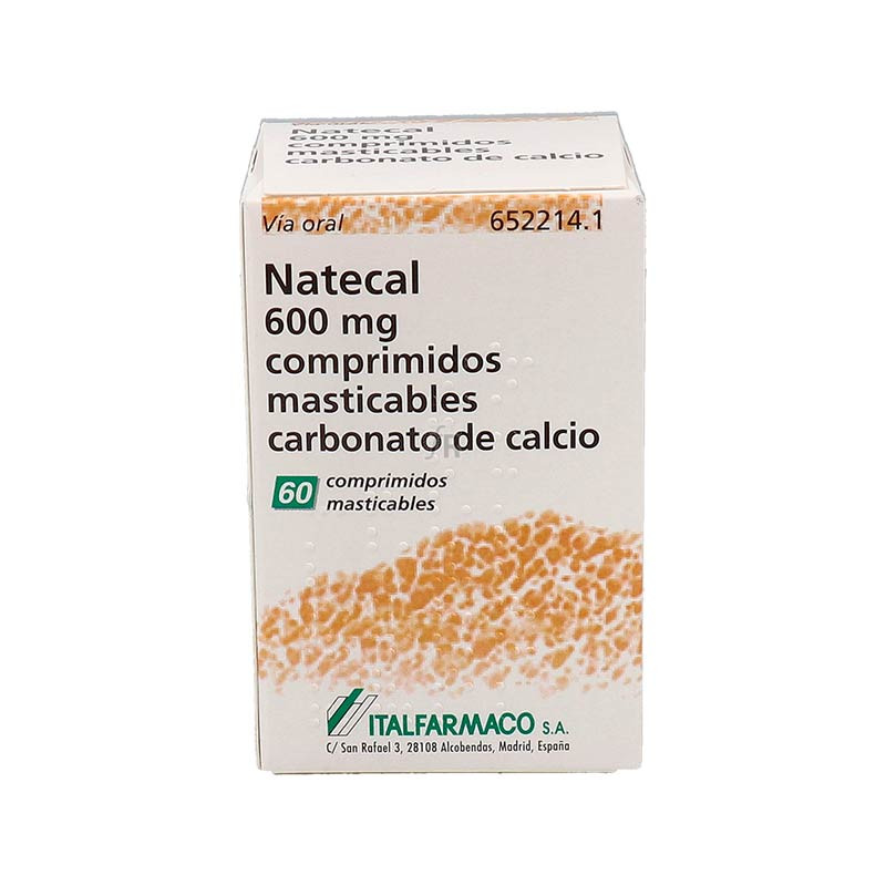 Natecal 1500 Mg (600 Mg Ca) 60 Comprimidos Masticables