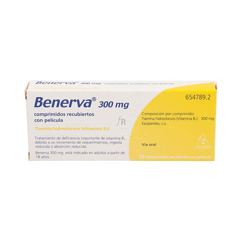 Benerva 300 Mg 20 Comprimidos Recubiertos