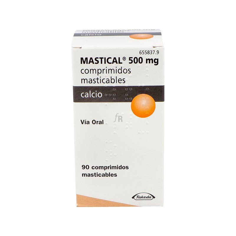 Mastical 1250 Mg (500 Mg Ca) 90 Comprimidos Masticables