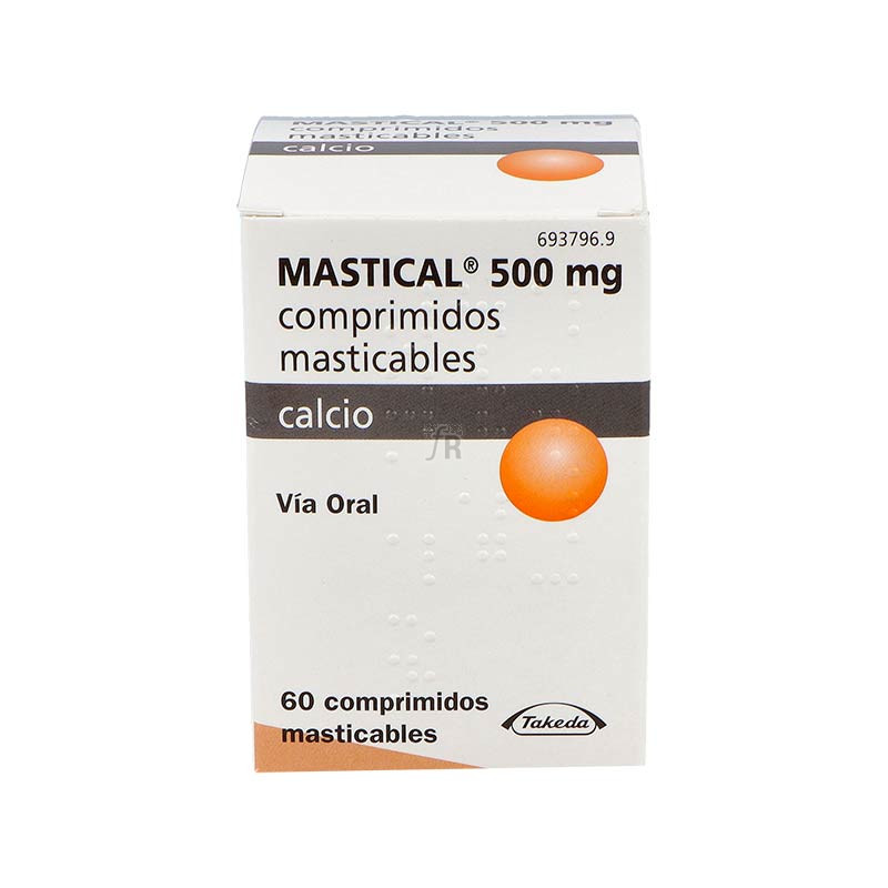 Mastical 1250 Mg (500 Mg Ca) 60 Comprimidos Masticables