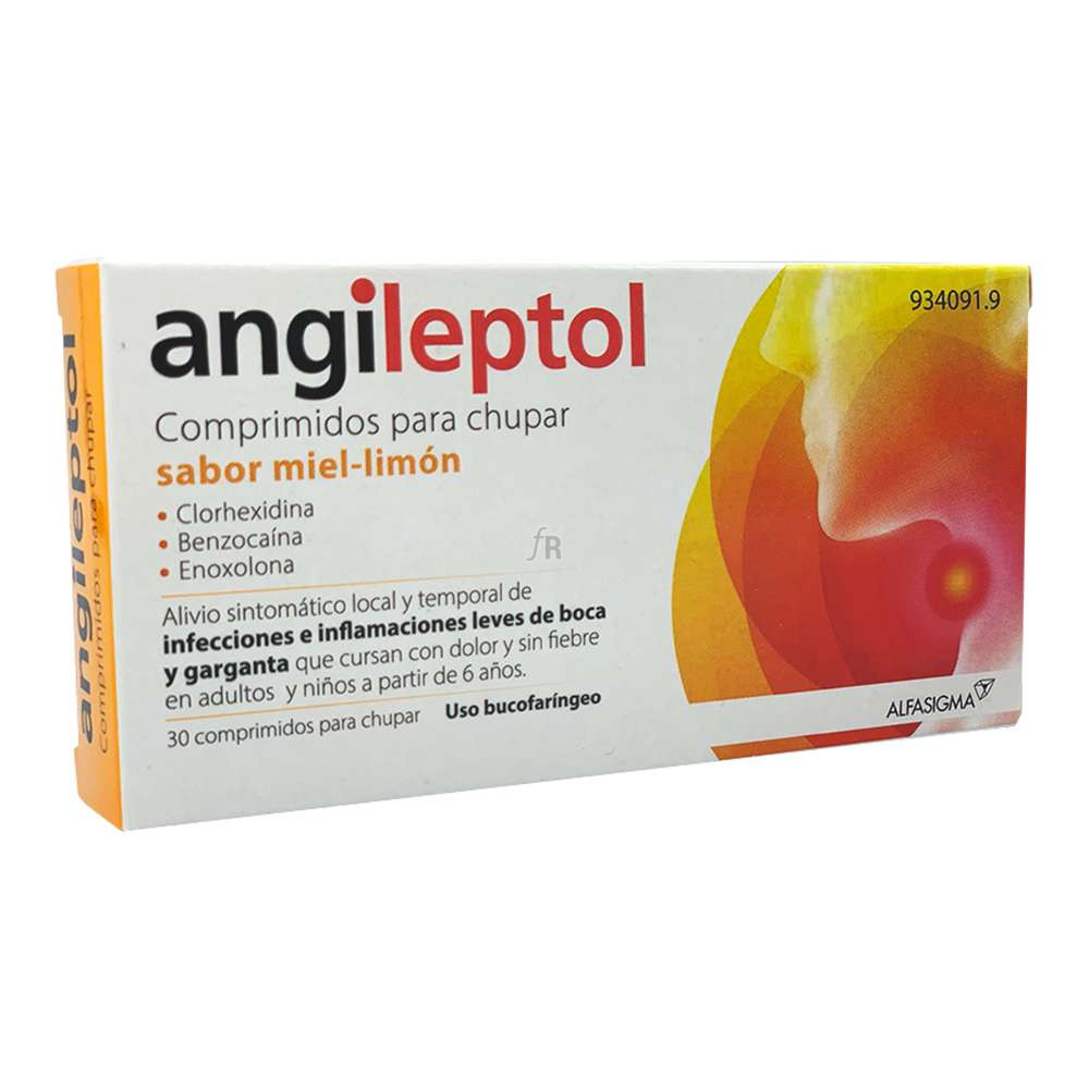 Angileptol Comprimidos Para Chupar Sabor Miel-Limón