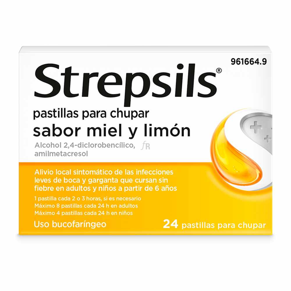 Strepsils (24 Pastillas Para Chupar Miel-Limon)