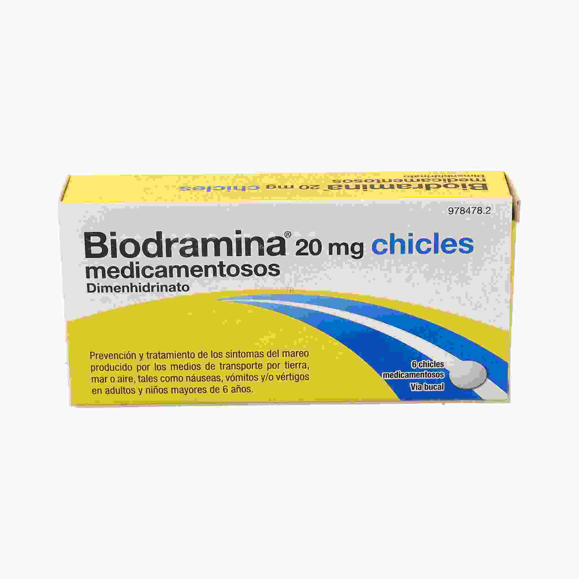 Biodramina (20 Mg 6 Chicles)