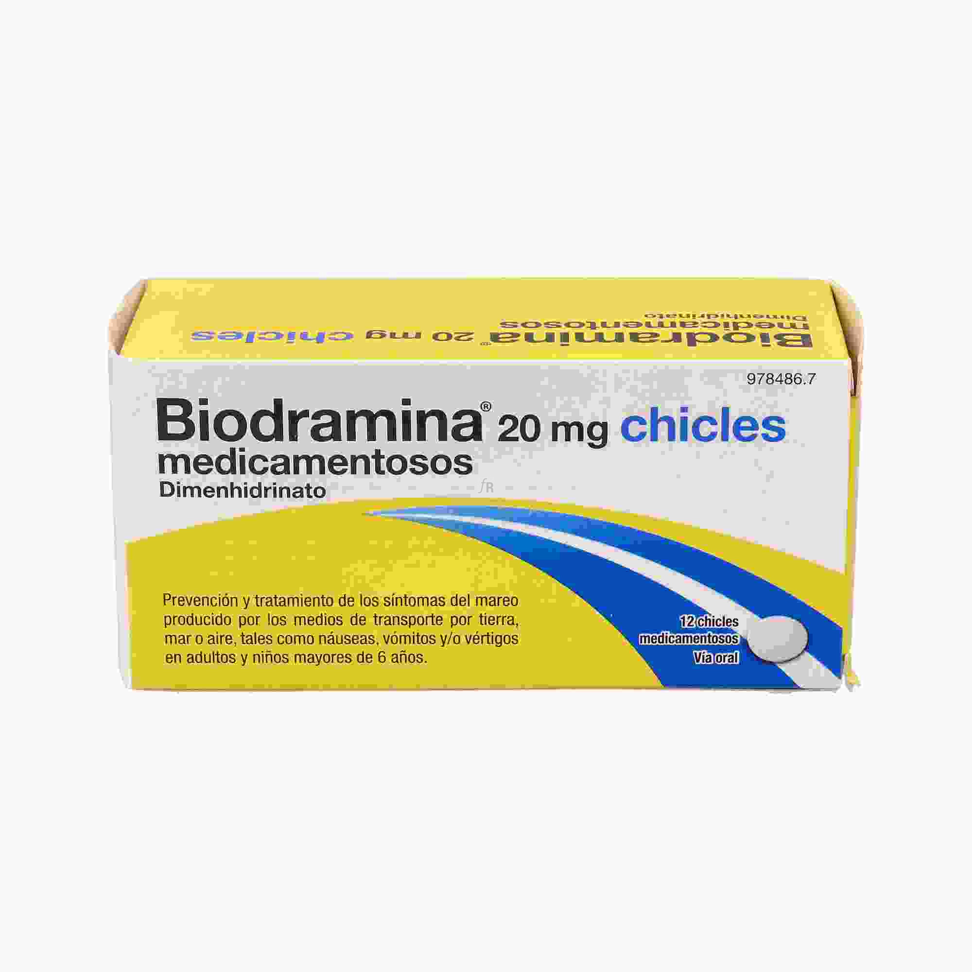Biodramina (20 Mg 12 Chicles)