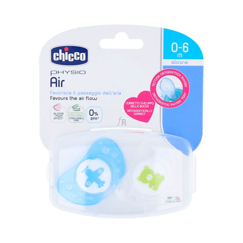 Chicco Chupete Silicona  Physio Air 0-6 M+ Azul