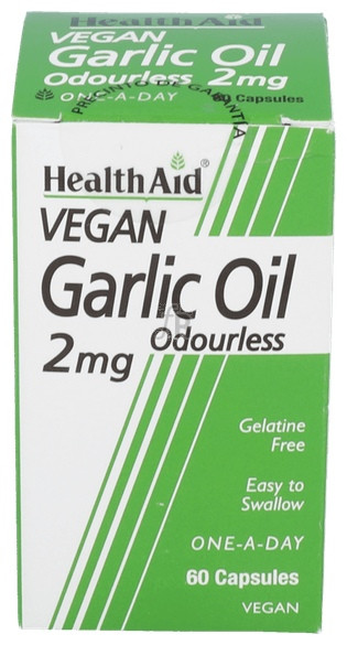Aceite de ajo (Allium sativum) 2 mg 60 Cápsulas - Health Aid