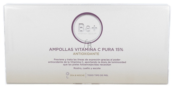 Be+ Ampollas Vitamina C Pura 15% Antioxidante 10 Amp X 2 Ml - Cinfa