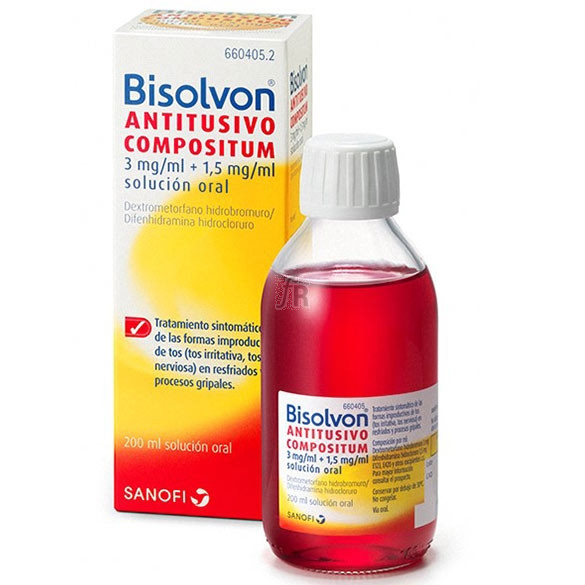 Bisolvon Antitusivo Compositum 3mg + 1,5 mg solución oral tos seca - Sanofi