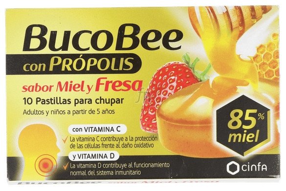 Bucobee Miel Fresa Propolis 12 Pas - Cinfa