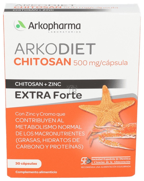 Chitosan Extrafuerte 500 Mg. + Cromo 30 Comprimidos