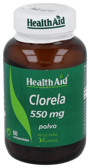Clorela (Chlorella pyrenoidosa) 550 mg 60 Comprimidos - Health Aid