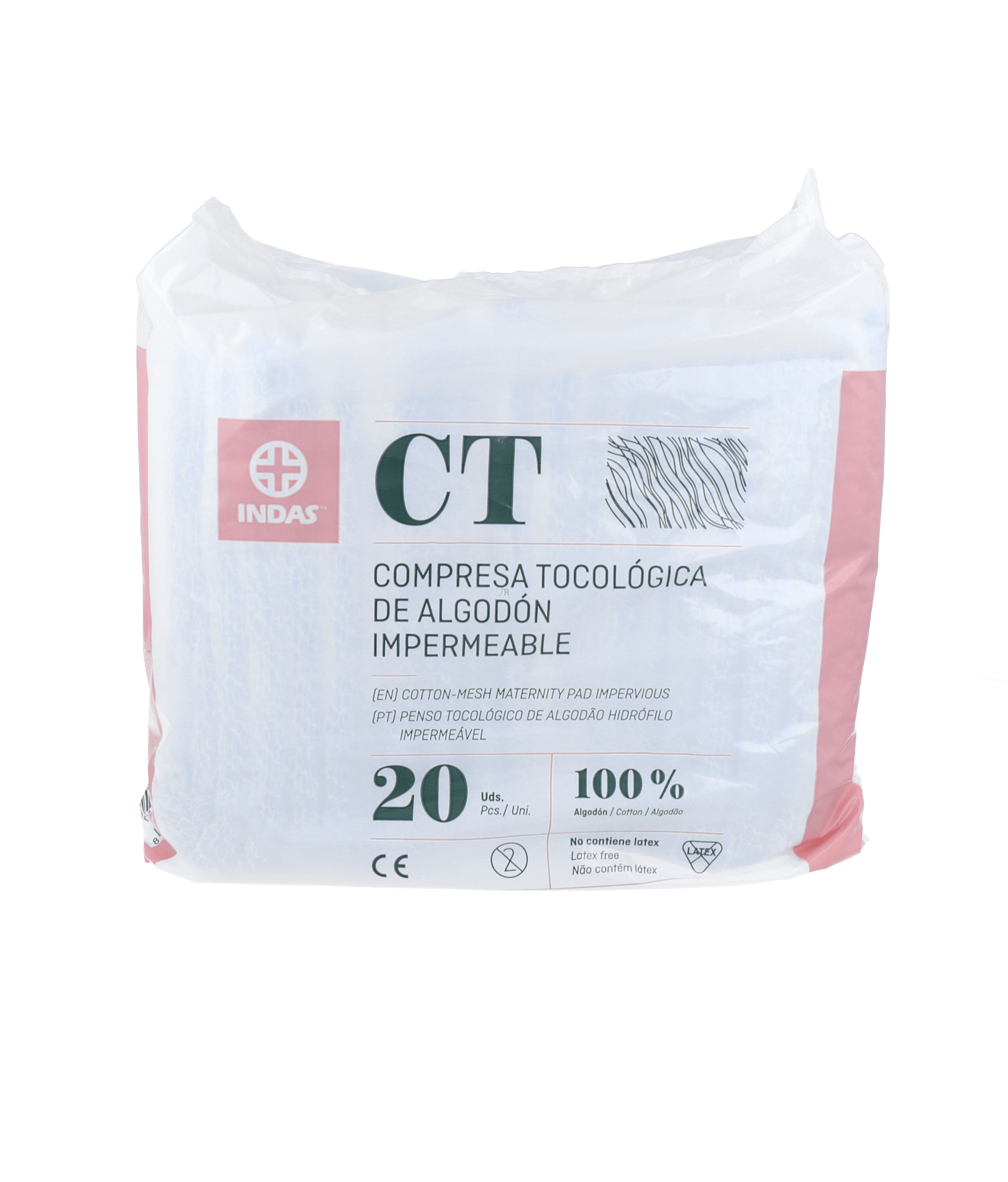 Indas Compresas tocológicas de algodón impermeable (20 uds.) desde