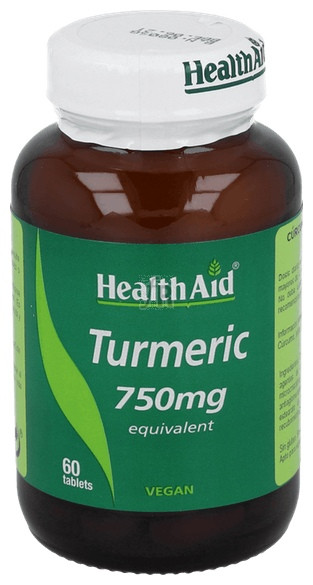 Cúrcuma (Curcuma longa) 750 mg 60 Comprimidos - Health Aid