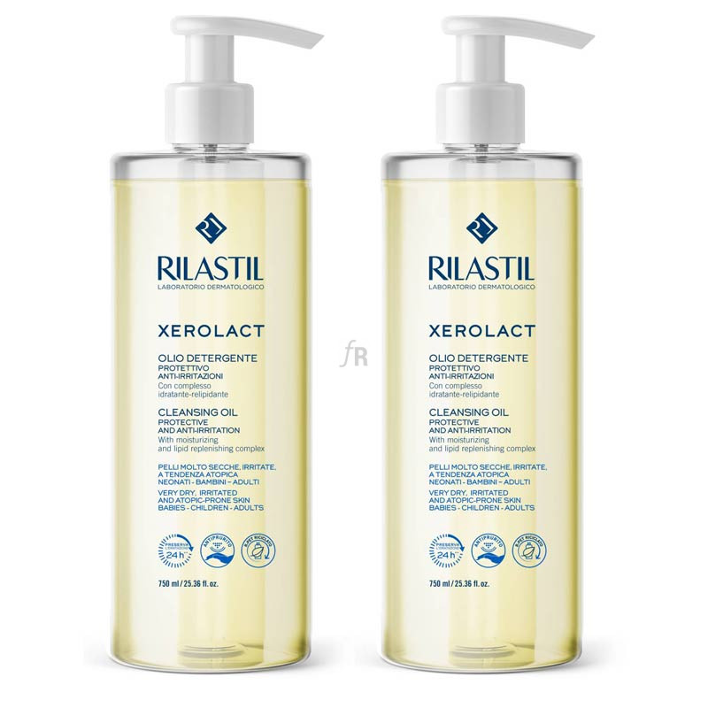 Rilastil Pack Xerolact Aceite Limpiador de Ducha para piel muy seca y atópica 2 x 750 ml
