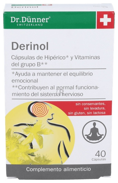 Derinol (Deprinol) (Hyperico) 40 Cápsulas Dr.Dunner