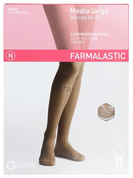 Farmalastic Media Larga Blonda (A-F) Compresión Talla Pequeña Camel - Farmacia Ribera