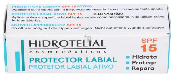 Hidrotelial Protector Labial Spf15 4G - Varios