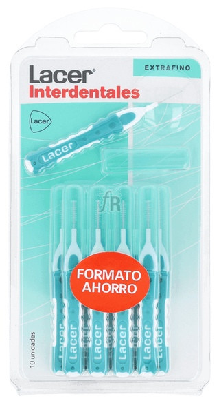 Interdental Recto Extrafino 10 Unidades (Verde) Ahorro - Lacer