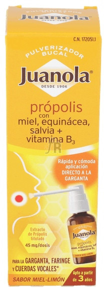 Juanola Propóleo Miel Vitamina B3 30Ml Spray