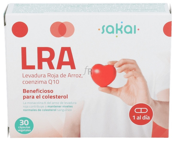 Lra Levadura Roja De Arroz + Q10 30 Cap.  - Sakai