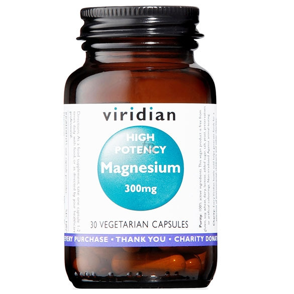 Viridian Magnesio De Alta Potencia 300 Mg 30 Cápsulas Vegetales