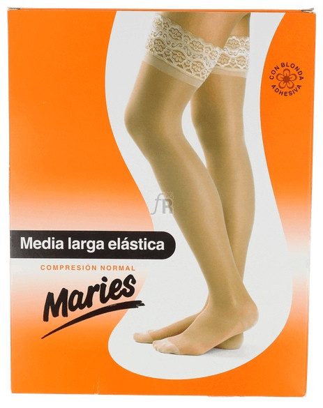 Media Maries Larga Blonda Compresion Normal Negra T-5 - Laboratorios Milo