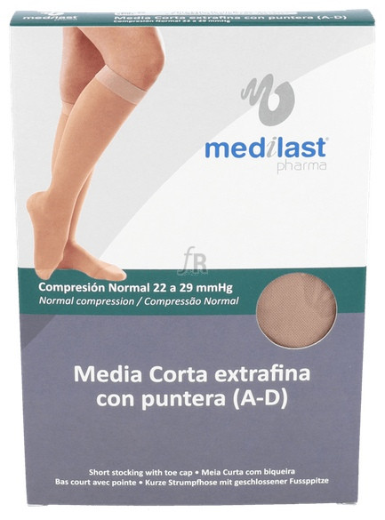 Medilast Media Corta Con Puntera Beig Txl - Medilast