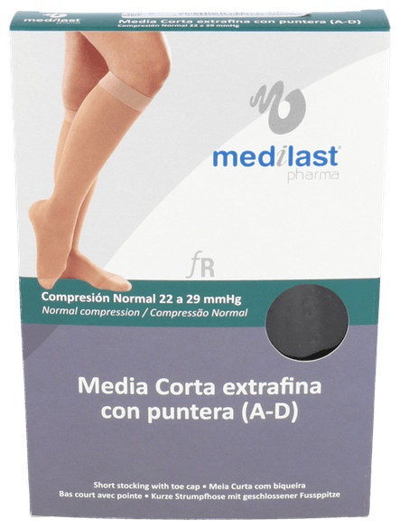 Medilast Mediacorta Con Puntera Negro Tm - Medilast