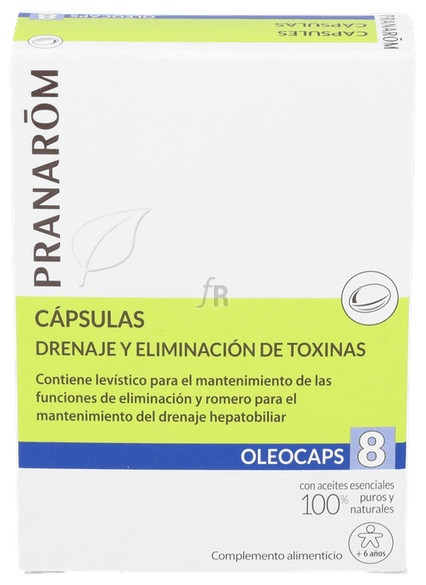 Oleocaps 8 Drenaje Y Elimina Toxinas 30 Cap.  - Pranarom